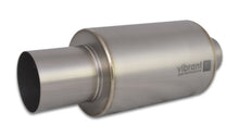 Load image into Gallery viewer, Vibrant Titanium Muffler w/Straight Cut Natural Tip 3.5in Inlet / 3.5in Outlet - eliteracefab.com