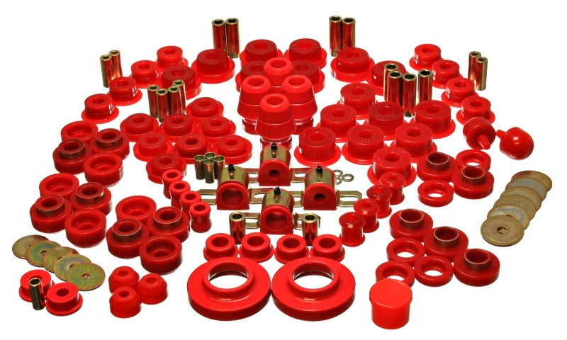 Energy Suspension 97-06 Jeep Wrangler TJ Red Hyper-Flex Master Bushing Set - eliteracefab.com