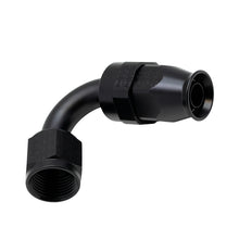 Load image into Gallery viewer, DeatschWerks 8 AN Female Flare Swivel 120-Degree Hose End PTFE - Anodized Matte Black