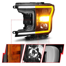 Load image into Gallery viewer, ANZO 2018-2020 Ford F-150 Projector Headlight w/ Plank Style Switchback Black Housing - eliteracefab.com