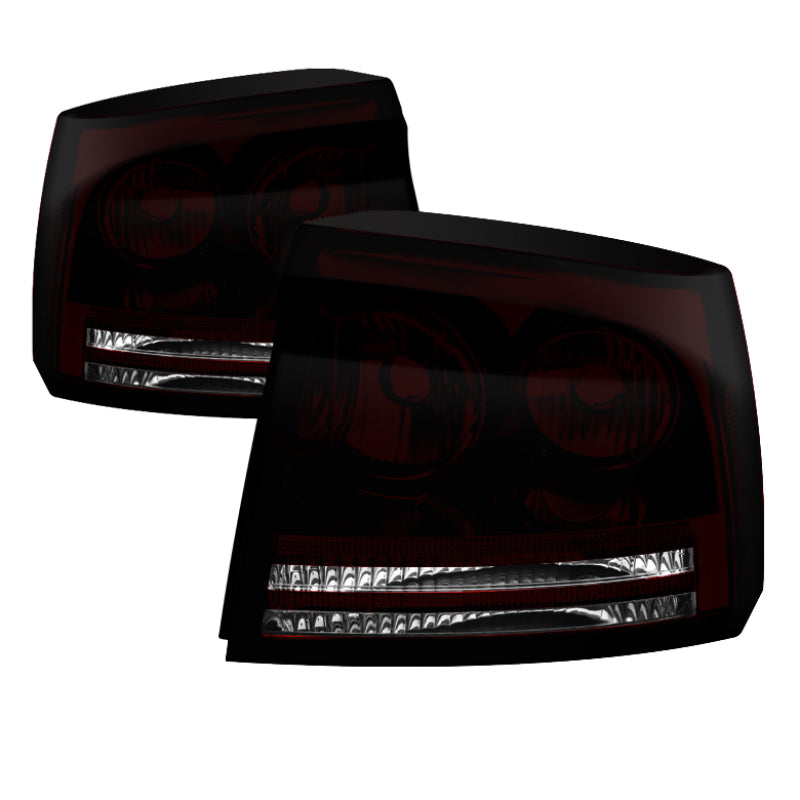 Xtune Dodge Charger 05-08 OEM Style Tail Lights Dark Red ALT-JH-DC05-OE-RSM - eliteracefab.com