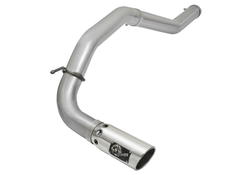 aFe Atlas Exhaust 5in DPF-Back Al Steel 2016 Nissan Titan XD V8-5.0L Polished Tip aFe
