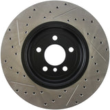 STOPTECH 2011-2013 BMW 535I / 2012-2016 BMW 640I SLOTTED & DRILLED FRONT LEFT BRAKE ROTOR, 127.34124L