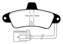 Load image into Gallery viewer, EBC 95-00 Ford Contour 2.0 Yellowstuff Rear Brake Pads - eliteracefab.com