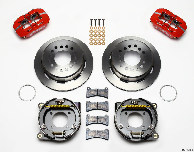 Wilwood Dynapro Low-Profile 11.00in P-Brake Kit - Red BOP Axle 2.75in Bearing 2.75 Offset Wilwood