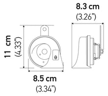 Load image into Gallery viewer, Hella Twin Trumpet Horn Kit 12V 400/500Hz (007424804 = 007424801) - eliteracefab.com