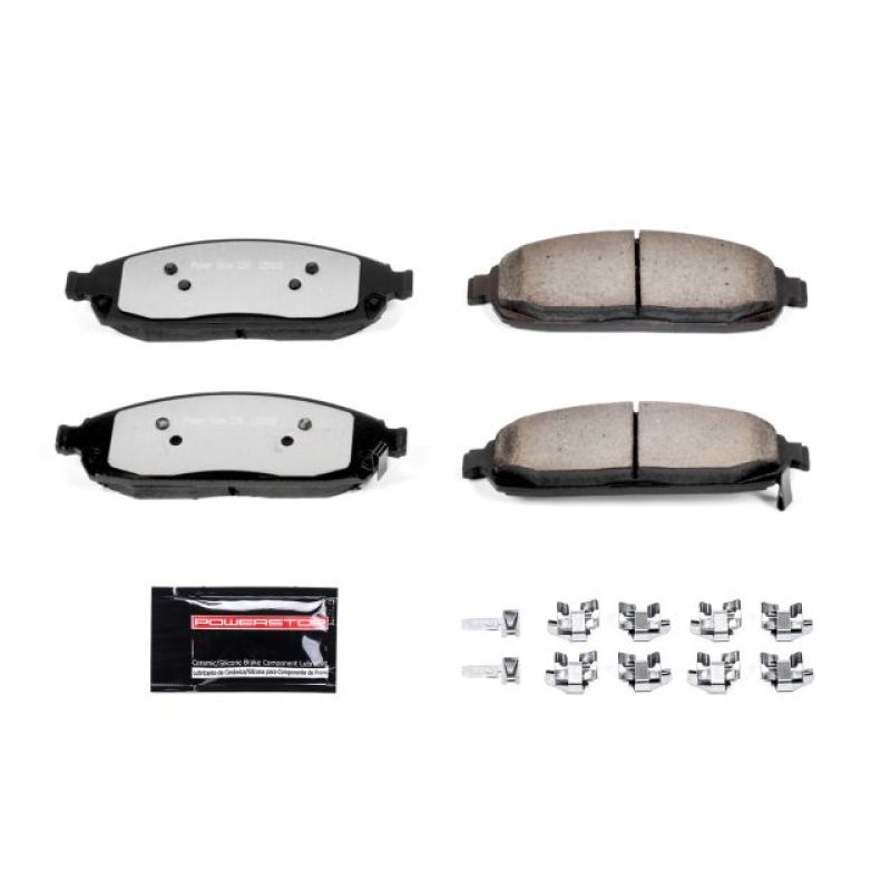 Power Stop 06-10 Jeep Commander Front Z36 Truck & Tow Brake Pads w/Hardware - eliteracefab.com