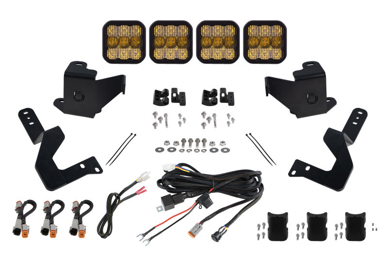 Diode Dynamics DD7410 SS5 Pro yellow CrossLink grille lightbar kit for 2022-2026 Toyota Tundra