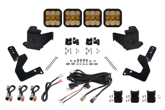Diode Dynamics DD7410 SS5 Pro yellow CrossLink grille lightbar kit for 2022-2026 Toyota Tundra