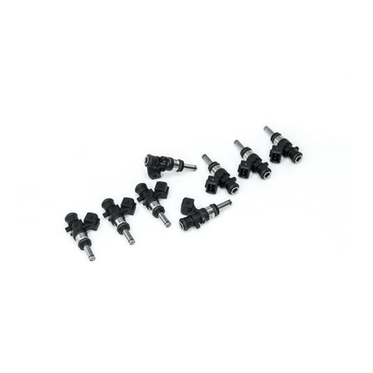 DeatschWerks 1200cc Bosch EV14 universal 40mm compact extended nozzle fuel injector set of 8