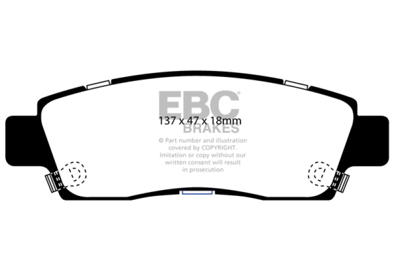 EBC 07+ Buick Enclave 3.6 Yellowstuff Rear Brake Pads - eliteracefab.com