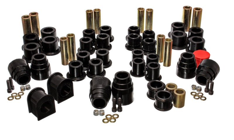 Energy Suspension 00-04 Ford Excursion 4WD Black Hyper-flex Master Bushing Set - eliteracefab.com