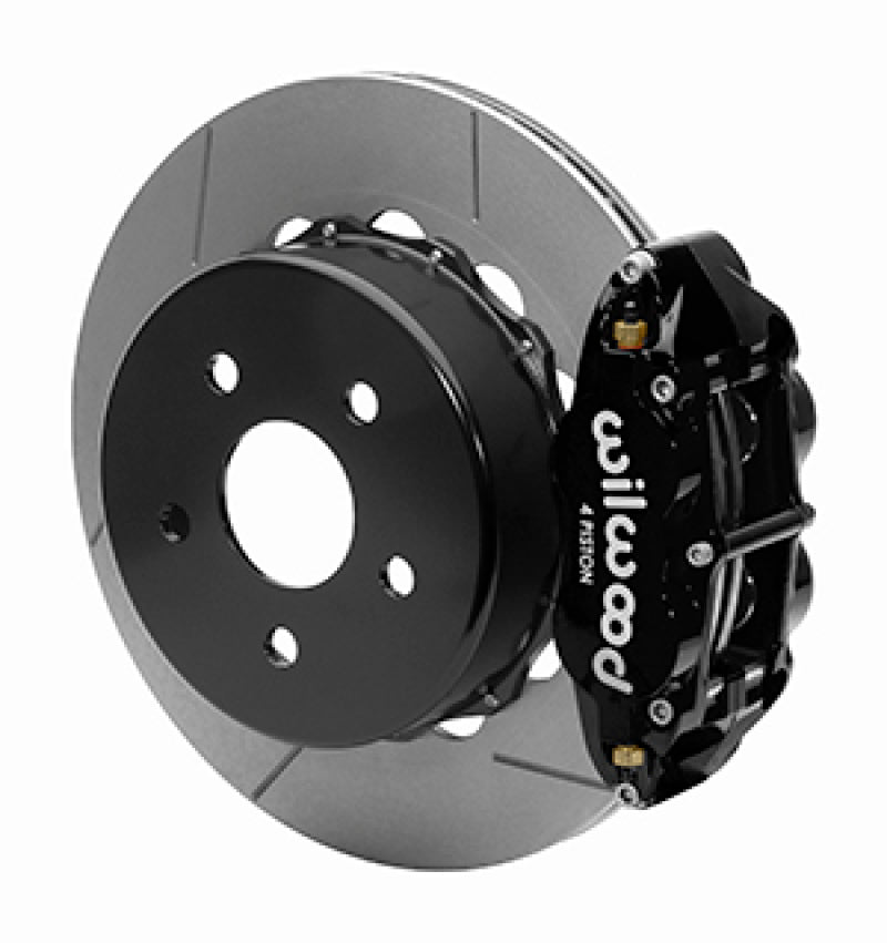 Wilwood 2020+ Jeep Gladiator (JT) Narrow Superlite 4R Rear Slotted Brake Kit 14.00in Black w/ Lines Wilwood