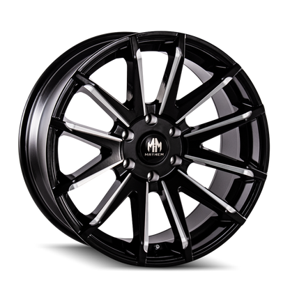 Mayhem 8109 Crossfire 20x9.5 / 6x135 BP / 25mm Offset / 87.1mm Hub Black w/ Milled Spokes Wheel Mayhem