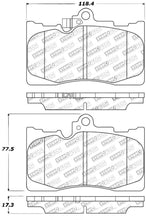 Load image into Gallery viewer, STOPTECH PERFORMANCE 06 LEXUS GS300/430 / 07-08 GS350 / 06-08 IS350 FRONT BRAKE PADS, 309.11180 - eliteracefab.com