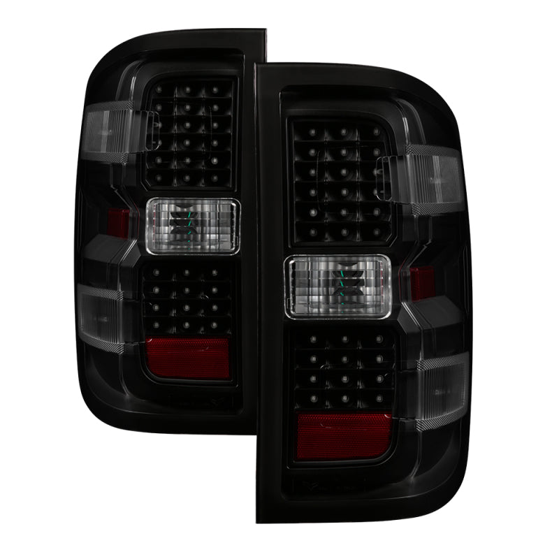 xTune Chevy 1500 14-16 / Silverado 2500HD/3500HD LED Tail Lights - Black Smoked ALT-JH-CS14-LED-BSM - eliteracefab.com