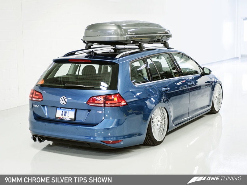 AWE Tuning VW MK7 Golf SportWagen Touring Edition Exhaust w/Chrome Silver Tips (90mm) - eliteracefab.com