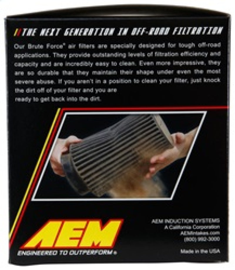 AEM Dryflow 3.25in. X 5in. Round Tapered Air Filter - eliteracefab.com