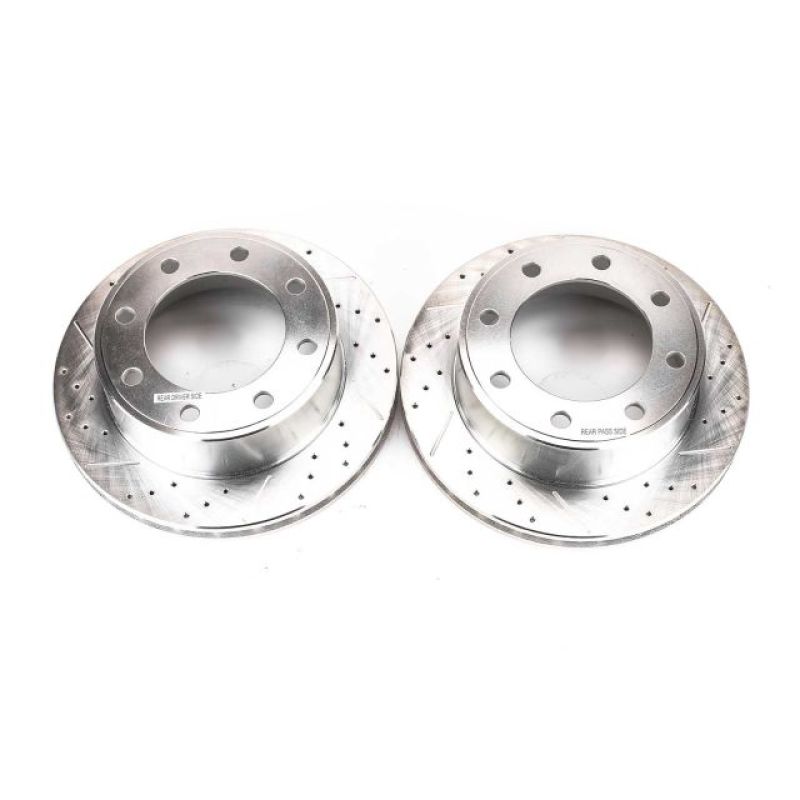 Power Stop 00-05 Ford Excursion Rear Evolution Drilled & Slotted Rotors - Pair - eliteracefab.com