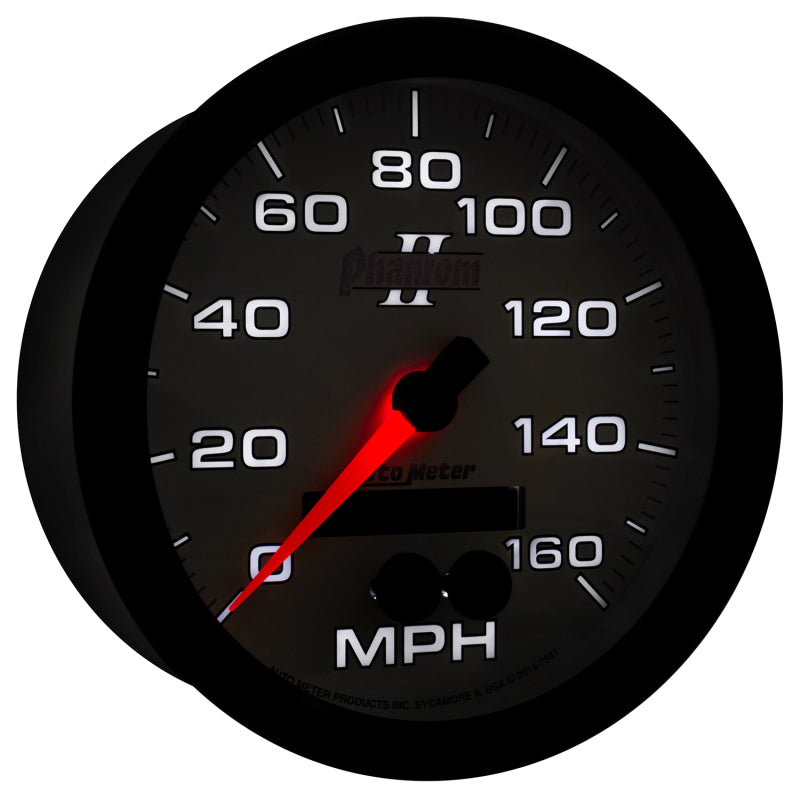 Autometer Phantom II 5in 0-140MPH In-Dash Electronic GPS Programmable Speedometer 7581