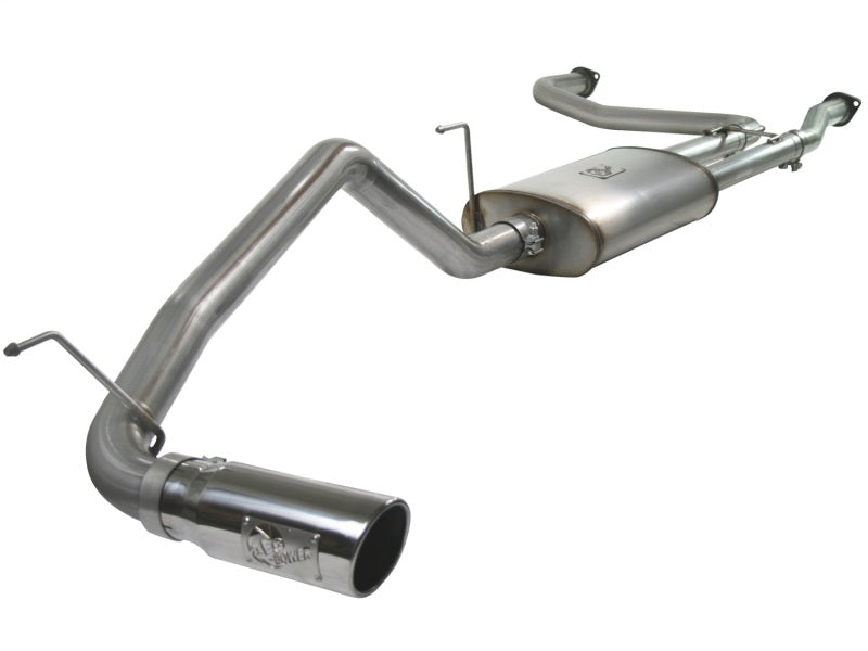 aFe MACHForce XP Exhaust Cat-Back 2.5/3in SS-409 w/ Polished Tip 04-12 Nissan Titan V8 5.6L - eliteracefab.com