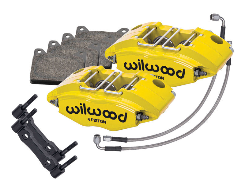 Wilwood 69-74 Porsche 911 Front Powerlite Caliper Kit 3in MT - Yellow Wilwood