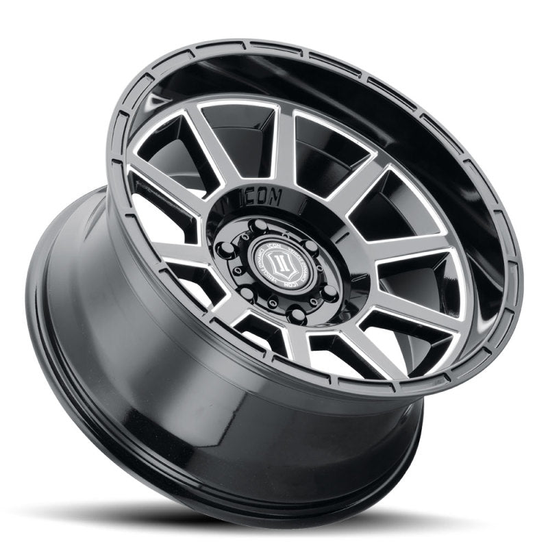 ICON Recoil 20x10 5x150 -24mm Offset 4.5in BS Gloss Black Milled Spokes Wheel