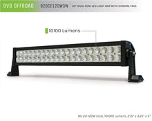 Load image into Gallery viewer, DV8 Offroad Chrome Series 20in Light Bar 120W Flood/Spot 3W LED - eliteracefab.com