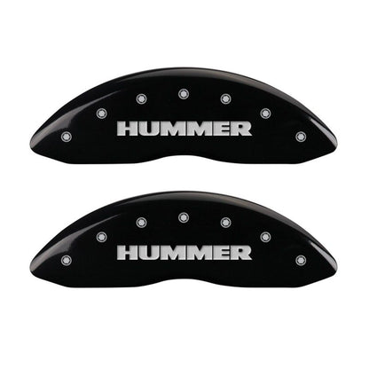 MGP 4 Caliper Covers Engraved Front & Rear Hummer Black finish silver ch MGP