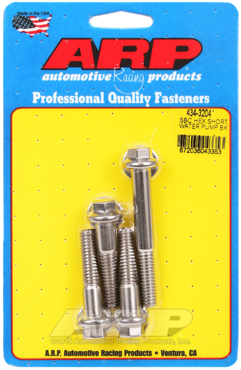 ARP SB Chevy Hex Short Water Pump Bolt Kit ARP
