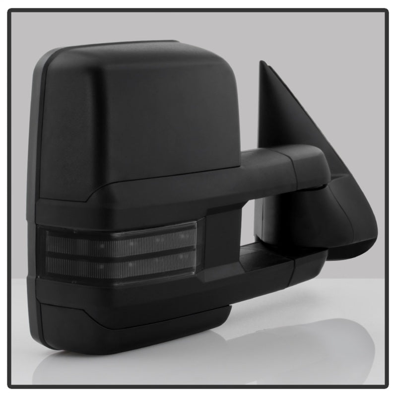 xTune Chevy Silverado 03-06 G2 Heated Smoke LED Signal Telescoping Mirrors MIR-CS03S-G2-PWH-SM-SET - eliteracefab.com