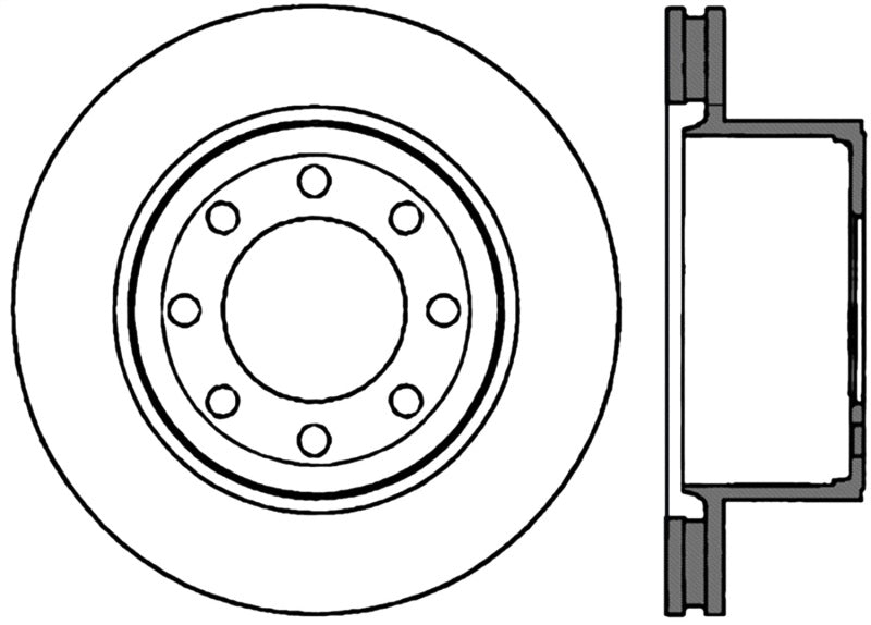 StopTech Power Slot 05-11 Ford F250/F350 PU 2WD/4WD Rear Right Slotted CRYO-STOP Rotor Stoptech