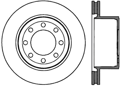 StopTech Power Slot 05-11 Ford F250/F350 PU 2WD/4WD Rear Right Slotted CRYO-STOP Rotor Stoptech