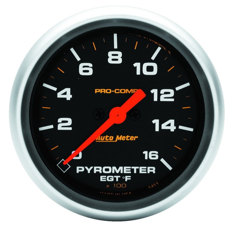 Autometer Pro Comp Full Sweep Electronic 1600F Pyrometer Gauge 5444