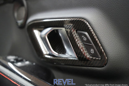 Revel GT Dry Carbon Inner Door Handle Cover 2020 Toyota GR Supra - 2 Pieces - eliteracefab.com