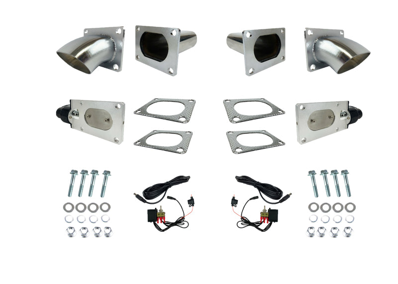 Granatelli 3.0in Oval Stainless Steel Electronic Dual Exhaust Cutout Granatelli Motor Sports