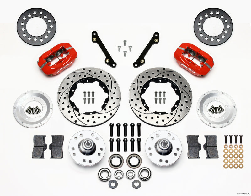 Wilwood Forged Dynalite Front Kit 11.00in Drilled Red 79-81 Camaro Wilwood