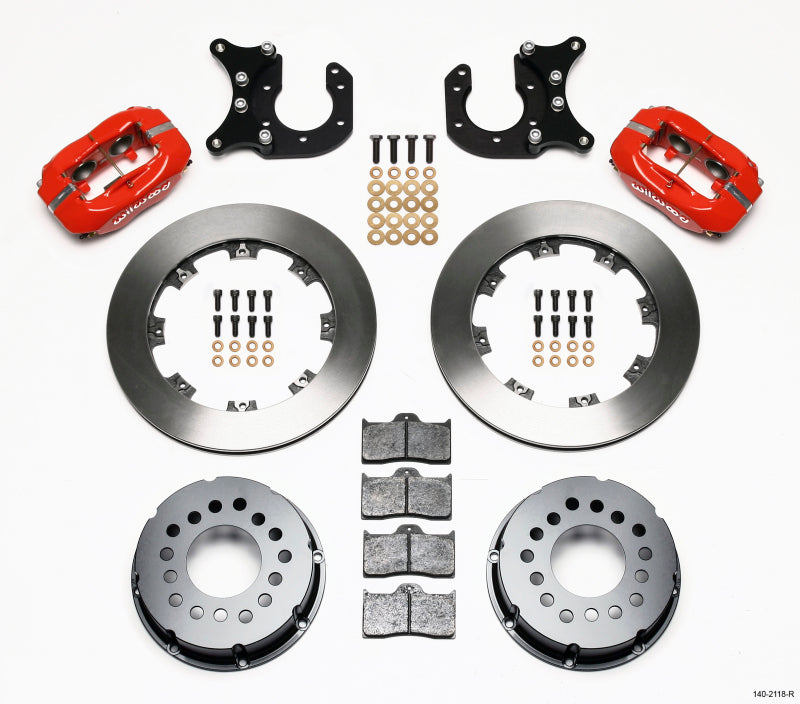 Wilwood Forged Dynalite P/S Rear Kit Red New Big Ford 2.50in Offset Wilwood