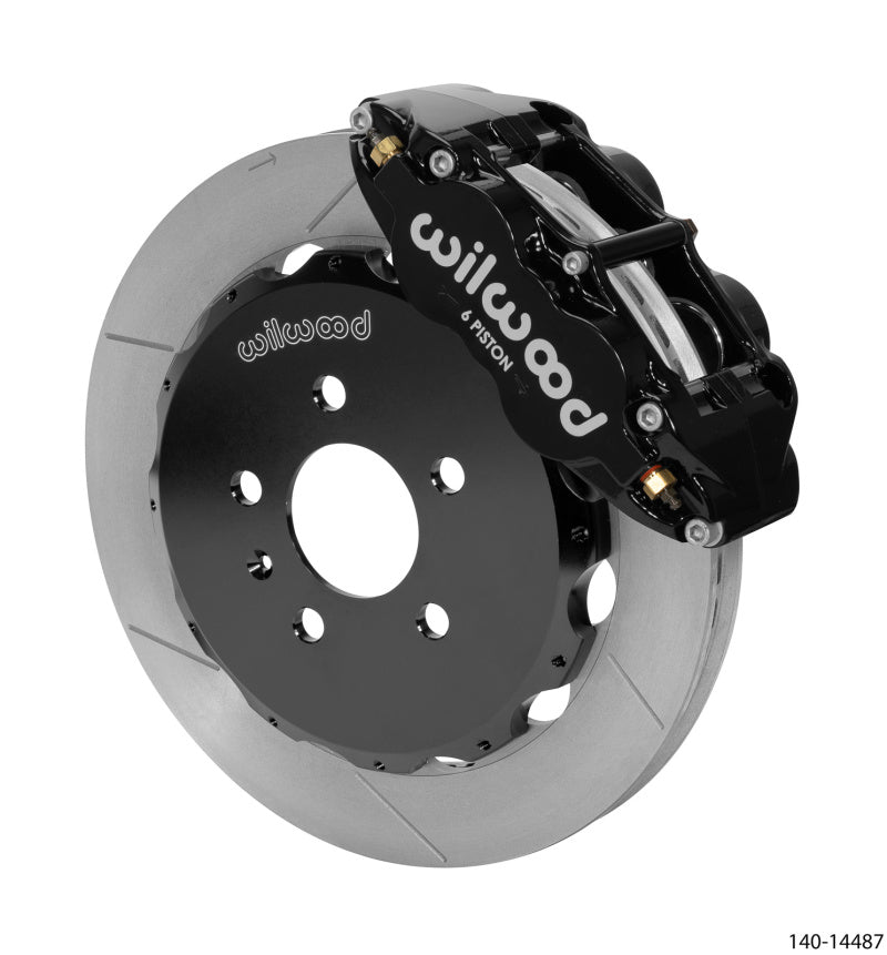 Wilwood 03-08 Audi A4 Forged Narrow Superlite 6R Front Big Brake Kit 12.88in Rotor Dia (Black) Wilwood