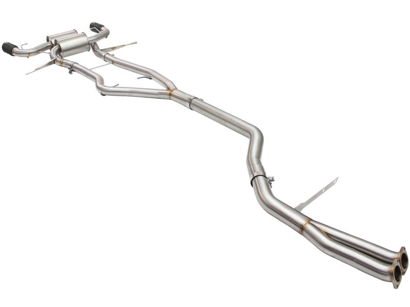 aFe MACHForce XP SS-304 Black Tip 3.0in-2.5in Dia Cat Back Exhaust 11-13 BMW 335i (E90/E92) 3.0L - eliteracefab.com