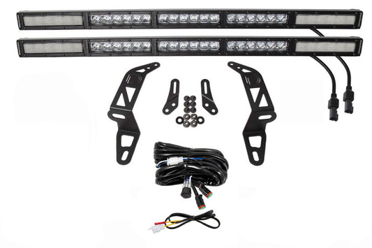Diode Dynamics 18-21 Jeep JL Wrangler/Gladiator SS30 Bumper Bracket Kit - White Combo Dual Diode Dynamics