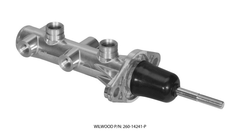 Wilwood Tandem Remote Master Cylinder - 7/8in Bore Ball Burnished Wilwood