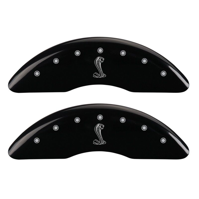 MGP 4 Caliper Covers Engraved Front & Rear Tiffany Snake Black finish silver ch MGP