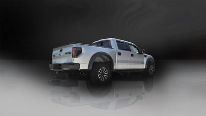Corsa 11-13 Ford F-150 Raptor 6.2L V8 Polished Sport Cat-Back Exhaust CORSA Performance