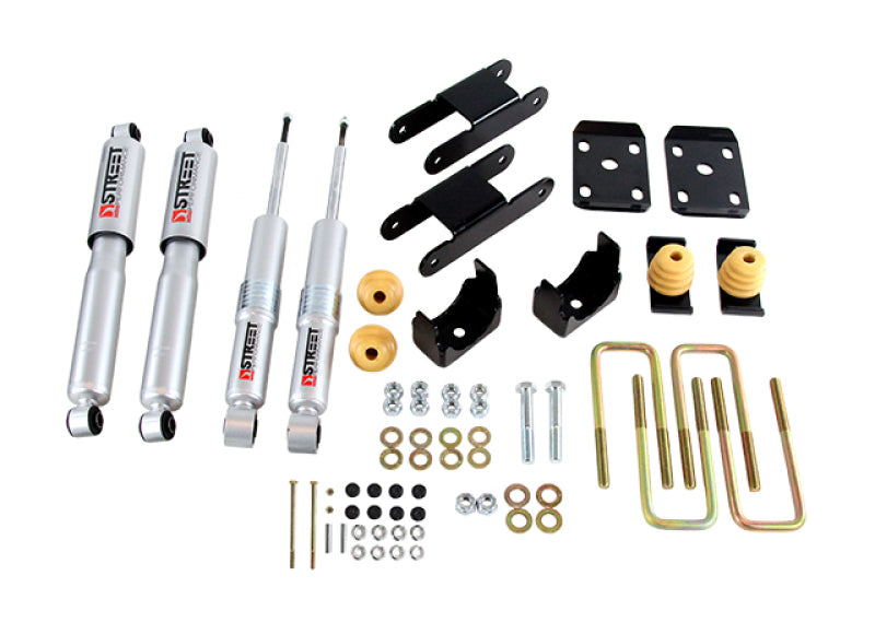 Belltech LOWERING KIT 18-20 Chevy Colorado/Canyon All Cab/SB -0-3in F / -4in R w/ Street Perf Shocks - eliteracefab.com