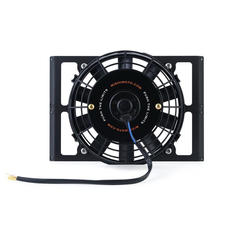 Mishimoto Universal 10in. Heavy-Duty Oil Cooler Fan Shroud - Micro Wrinkle Black - eliteracefab.com