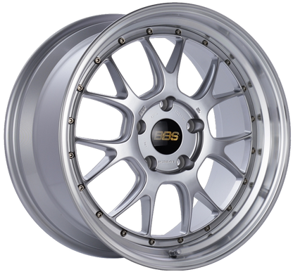 BBS LM-R 19x9.5 5x130 ET40 CB71.6 Diamond Silver Center Diamond Cut Lip Wheel BBS