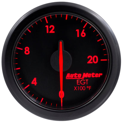 Autometer Airdrive 2-1/16in EGT Gauge 0-2000 Degrees F - Black 9145-T