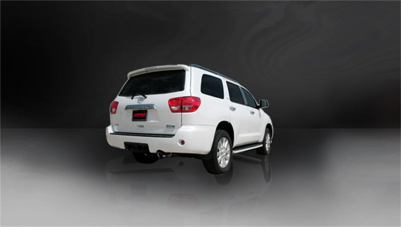 Corsa 08-13 Toyota Sequoia 5.7L V8 Touring Cat-Back Exhaust w/Black 4in Tip - eliteracefab.com