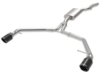 afe MACH Force-Xp 13-16 Audi Allroad L4 SS Axle-Back Exhaust w/ Carbon Tips aFe